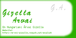 gizella arvai business card