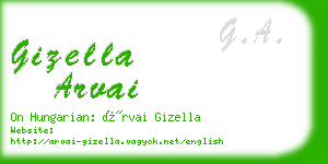 gizella arvai business card